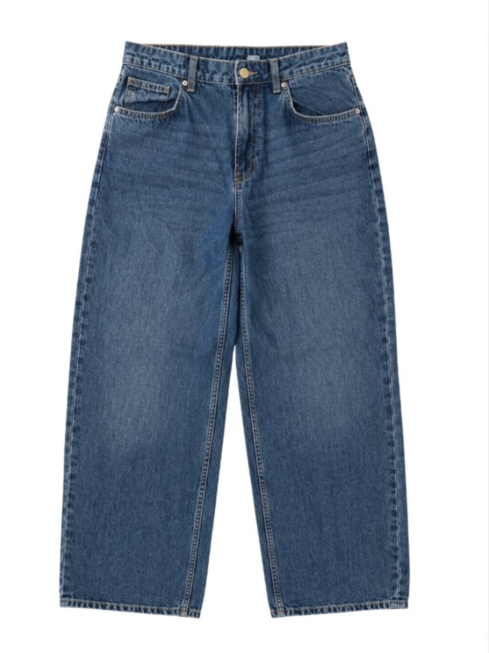 H&M Divided High Waist Wide Leg Ankle Jeans - 6 - Picture 2 of 11